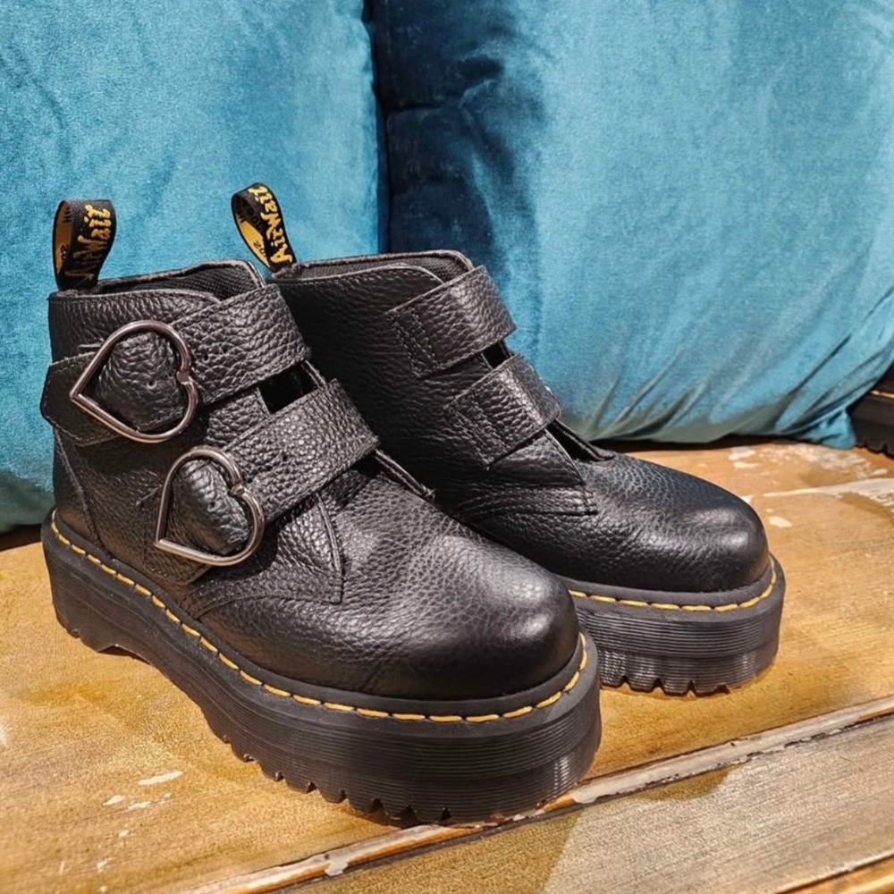 DR Martens with Heart Buckles Like NEW.